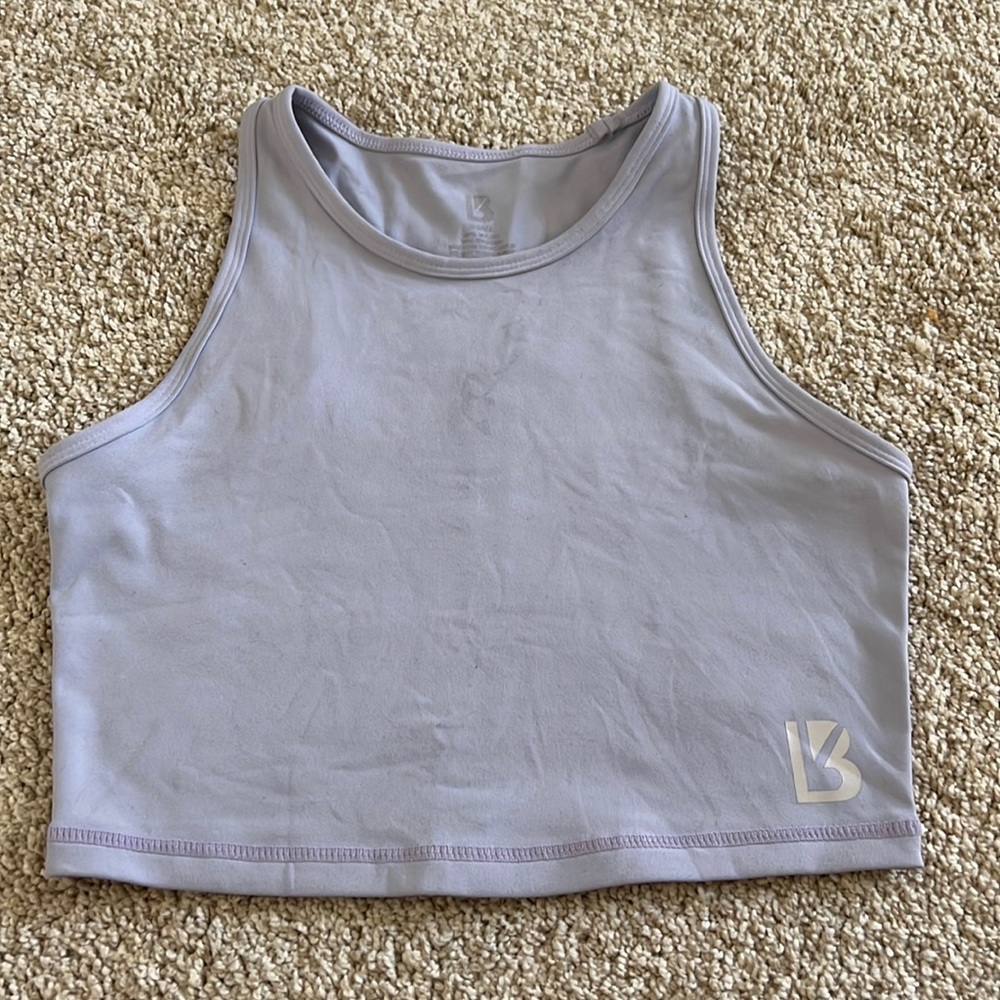 BuffBunny Light Blue/ Purple Cropped Tank